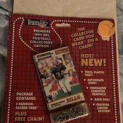 Buffalo Bills The Collector Card You Wear On A Chain Dog Tags Thurman Thomas 