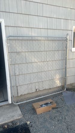 6’ x 6’ Galvanized Chain Link Fence Gate Kit – Already Assembled