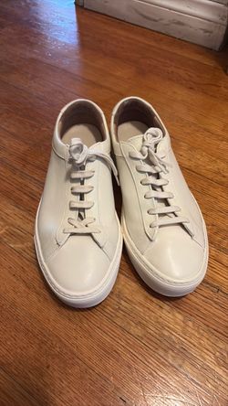 KOIO Men's White Leather Lace-Up Low Top Sneakers Round Toe US 8 EU 41
