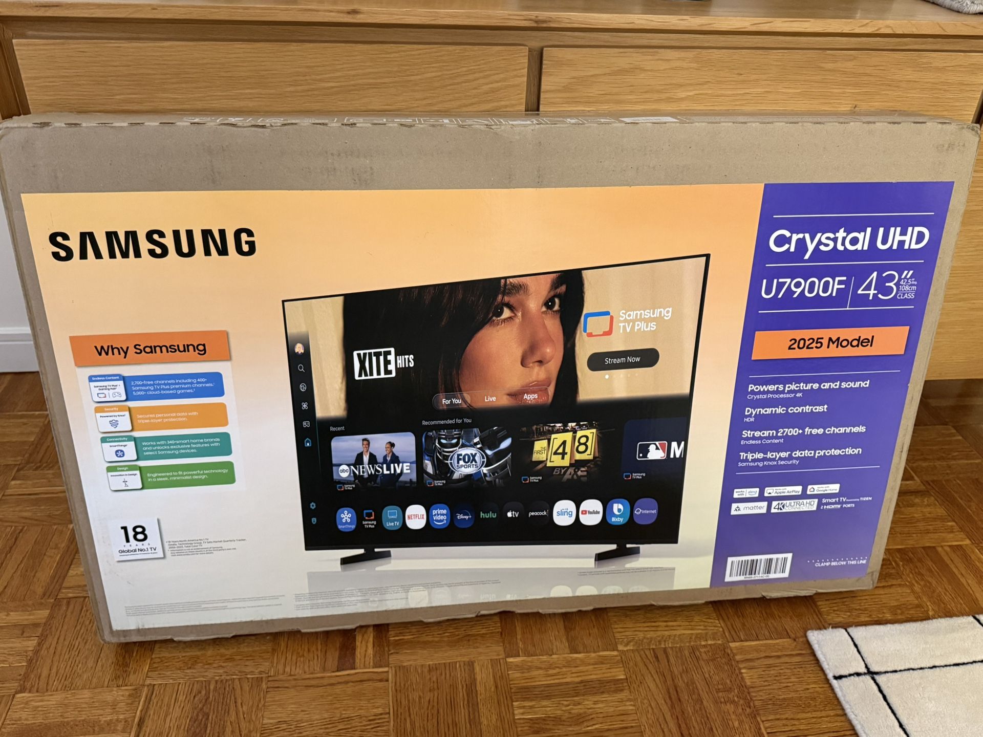 Samsung 43" Crystal UHD U7900F 4K Smart TV (2025)