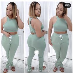 Crop Top And Pants Set 
