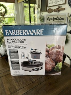 Farberware Slow Cooker 3 Individual Crocks