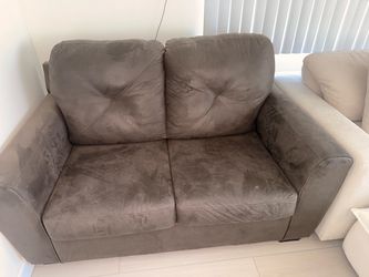 Dark Brown Microfiber Loveseat