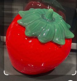 VINTAGE STRAWBERRY COOKIE JAR