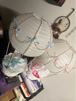 Hot Air Balloon table decor(Gender Reveal/ Baby Shower)