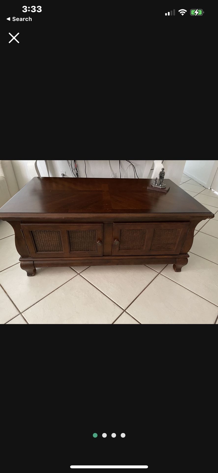 Sólida wood bernhardt exclusives coffee table storage