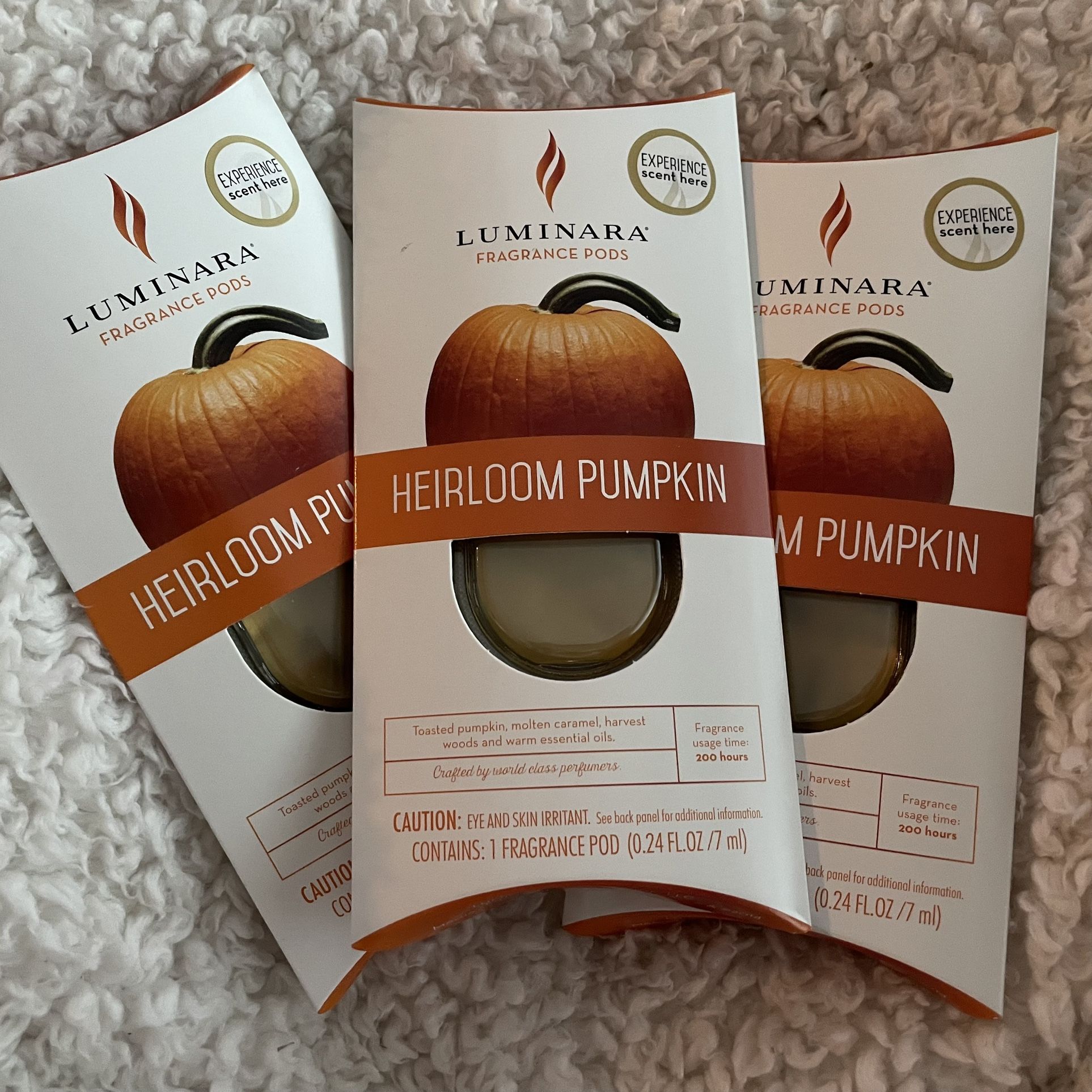 Set of 3 Luminara Fragrance Diffusing Pods - Heirloom Pumpkin