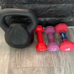 Dumbbells & Kettle Bell