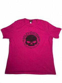 Harley Davidson Women’s Orlando Florida Short Sleeve Tee Shirt Pink - Size XL