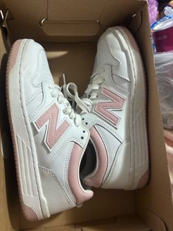 White and pink new balances size 7