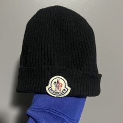 Black Moncler Beanie 