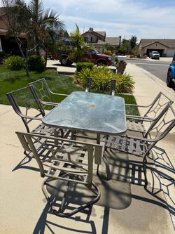 Patio table and chair set