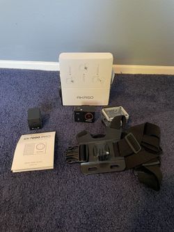 AKASO EK7000 4K Action Camera Bundle 64gb SD Card & Accessory Kit, And Chst Strp