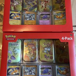 Pokémon TCG Scarlet & Violet 151 Sealed 4-Pack Sam’s Club Mini Tin Bundle Brand New