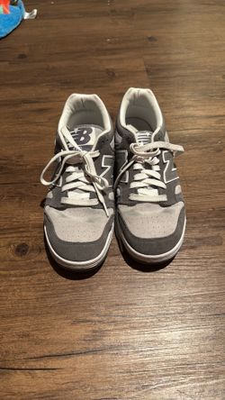 Grey suede New Balance sneakers