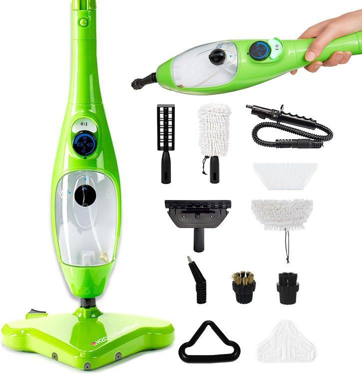 H2O X5 Steam Mop with Dualblast head and Handheld Steam Cleaner For Kitchen Tile Floors, Hardwood Floors, Grout Cleaner, Upholstery Cleaner and Carpet