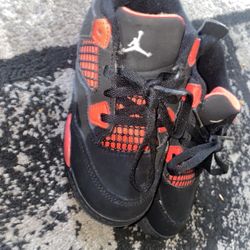 Red And Black Jordan 4s Size 10c