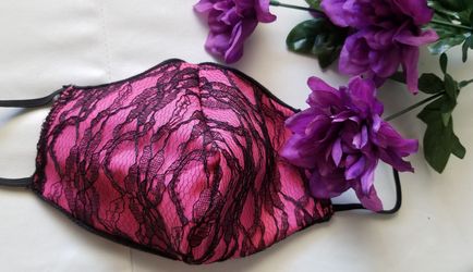 Face Mask - Lace - Reversible - Nose Wire - Filter Pocket