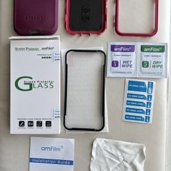 I-Phone 12 Mini Otter Box Phone Case And Screen Protector