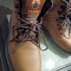 BRAHMA COMBUSTION MEN'S BROWN BOOTS SIZE 7.5
