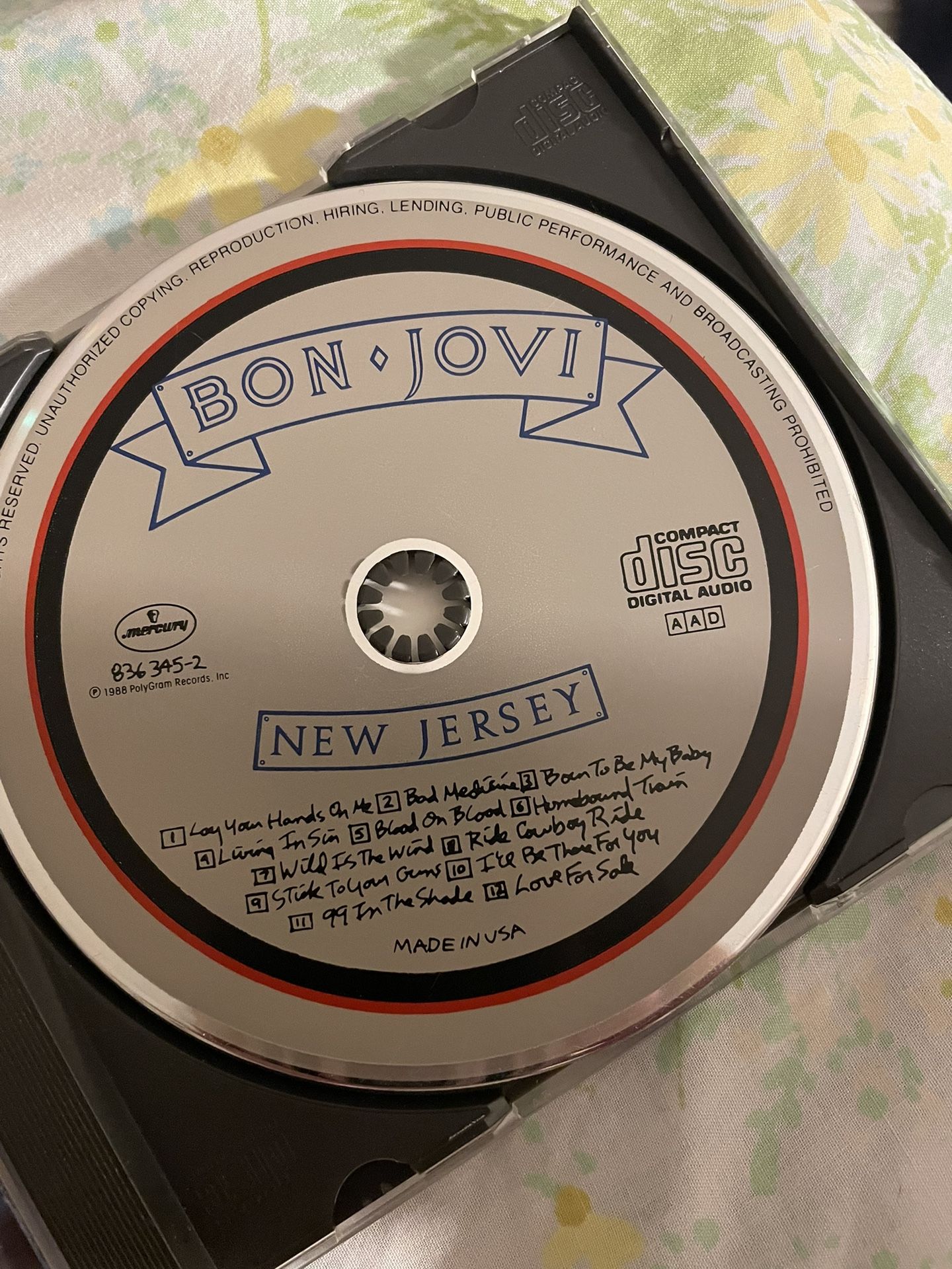 Bon Jovi Cd New Jersey