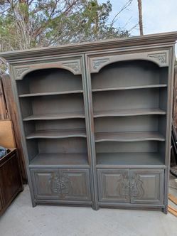 Pair of Vintage French Provincial Style Bookcases