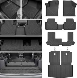 Floor Mats for Volkswagen Atlas 2018-2025 2026 (Only for 7 Seats, Not for Cross Sport), All Weather Cargo Liners for VW Atlas Accessories, Heavy Duty 