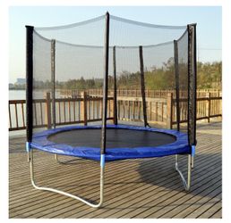 🎄🧑‍🎄Christmas Sales🧑‍🎄🎄10 ft Trampoline Combo Bounce Jump Safety Enclosure Net with Spring Pad
