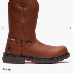 ROCKY WORKSMART WATERPROOF COMPOSITE TOE PULL-ON WORK BOOTS RKK0402 - NEW