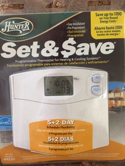 Hunter programmable thermostat