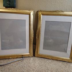 Pair Of Gold Tone Ornate Frames