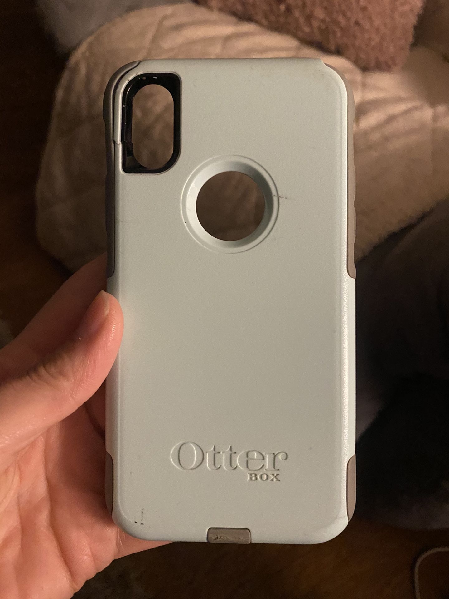 iPhone X with otter box case