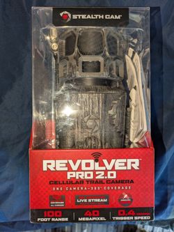 Stealth Cam Revolver Pro 2.0, new – 360° Cellular Trail Camera (Live Stream + GPS)