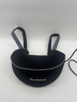 BROOKSTONE Shiatsu Massager with Heat Neck Shoulders Black Hand Straps