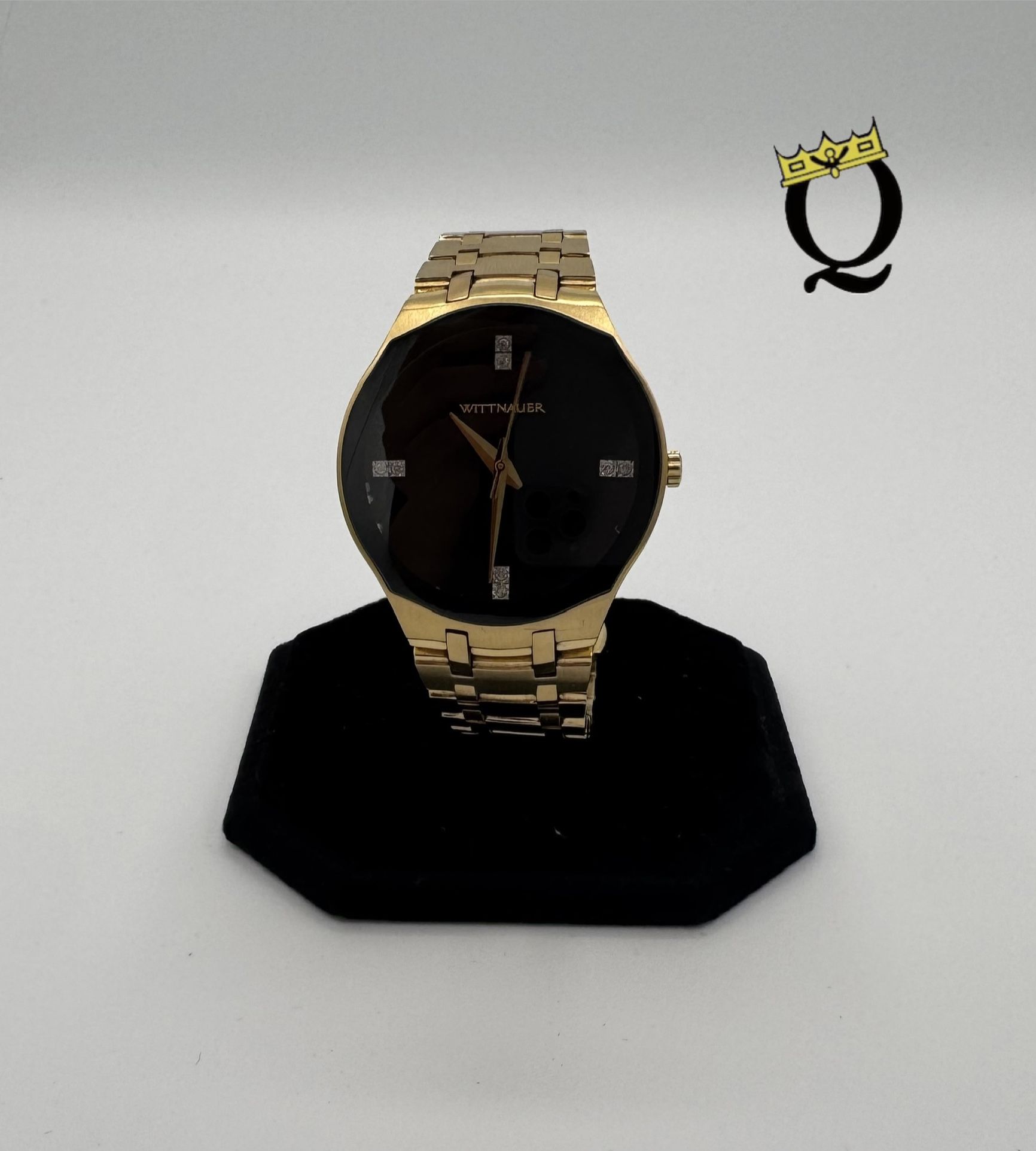 WITTNAUER WOMEN’S QUARTZ BLACK DIAL WATCH