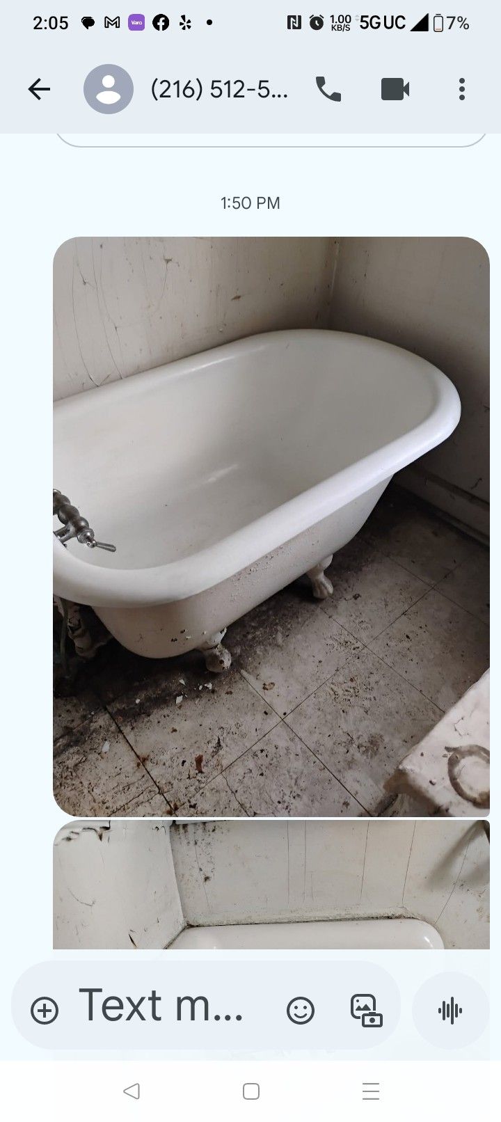 Old Claw Foot BathTub/ Corner Sink
