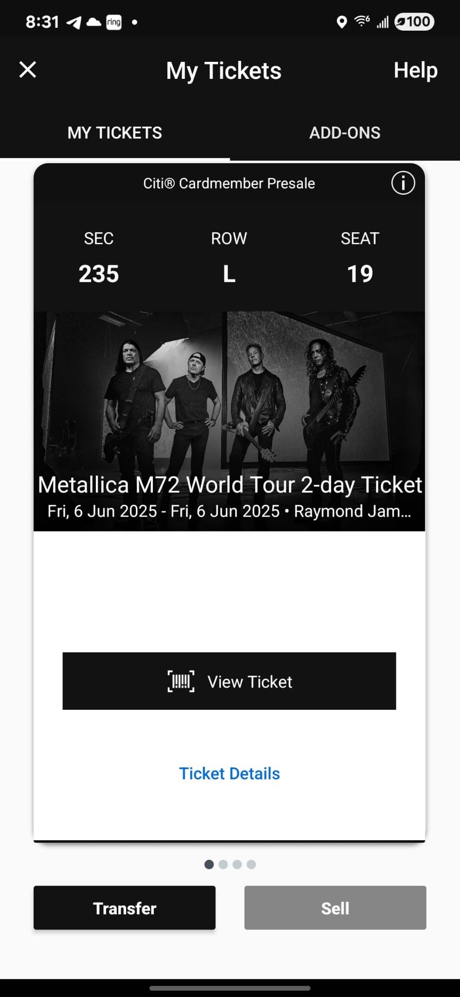 Metallica Tickets