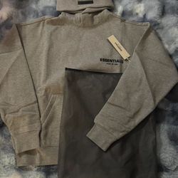 🔥 FEAR OF GOD ESSENTIALS HOODIE – DARK OATMEAL – SIZE SMALL (NEW)