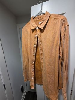L BDG Orange Button Up Shirt