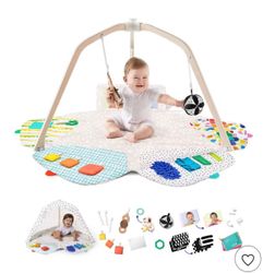 Lovevery The Play Gym: Encourages Color Recognition, Developmental Toys, Multiple Position Options, Multiple Textures