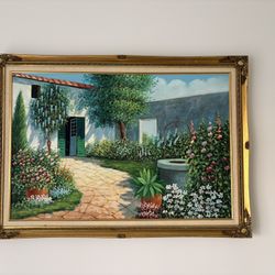 Ornate Gold Frame Gardener Painter