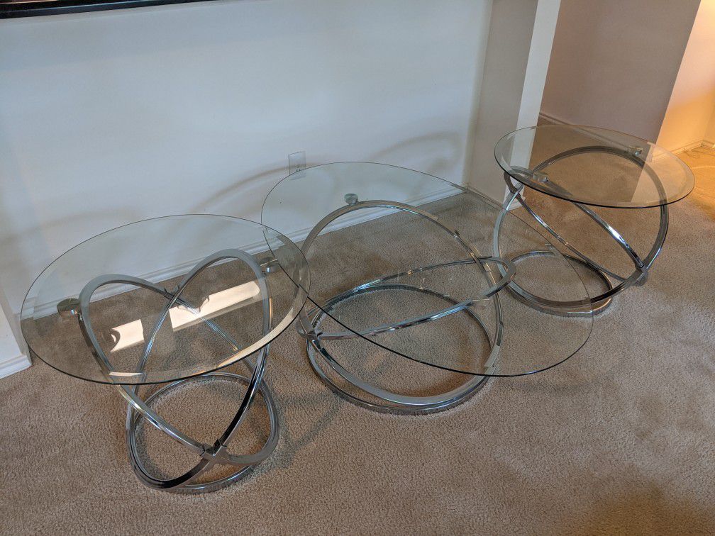 Modern Coffee Table and Two Side Tables