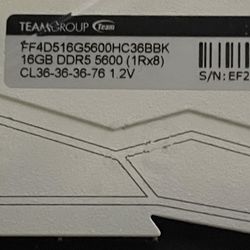 T-force Rgb Ddr5 16gb 5600