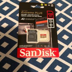 New Sandisk 256GB Extreme Plus A2 microSDXC U-3 V30 170MB/s 