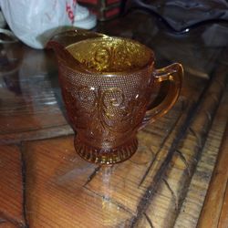 Vintage Amber Creamer