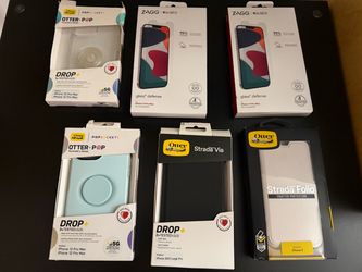 iPhone 13 ProMax and X Ottebox  Cases and Zagg Shield