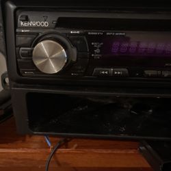 Kenwood Radio Face off With Two Pioneer Speakers ,with Remote  