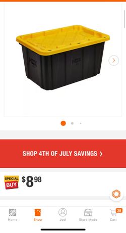 HDX 27gal. Storage Bin With Lid