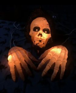 Halloween Decor Benny Bones Lighed Outdoors
