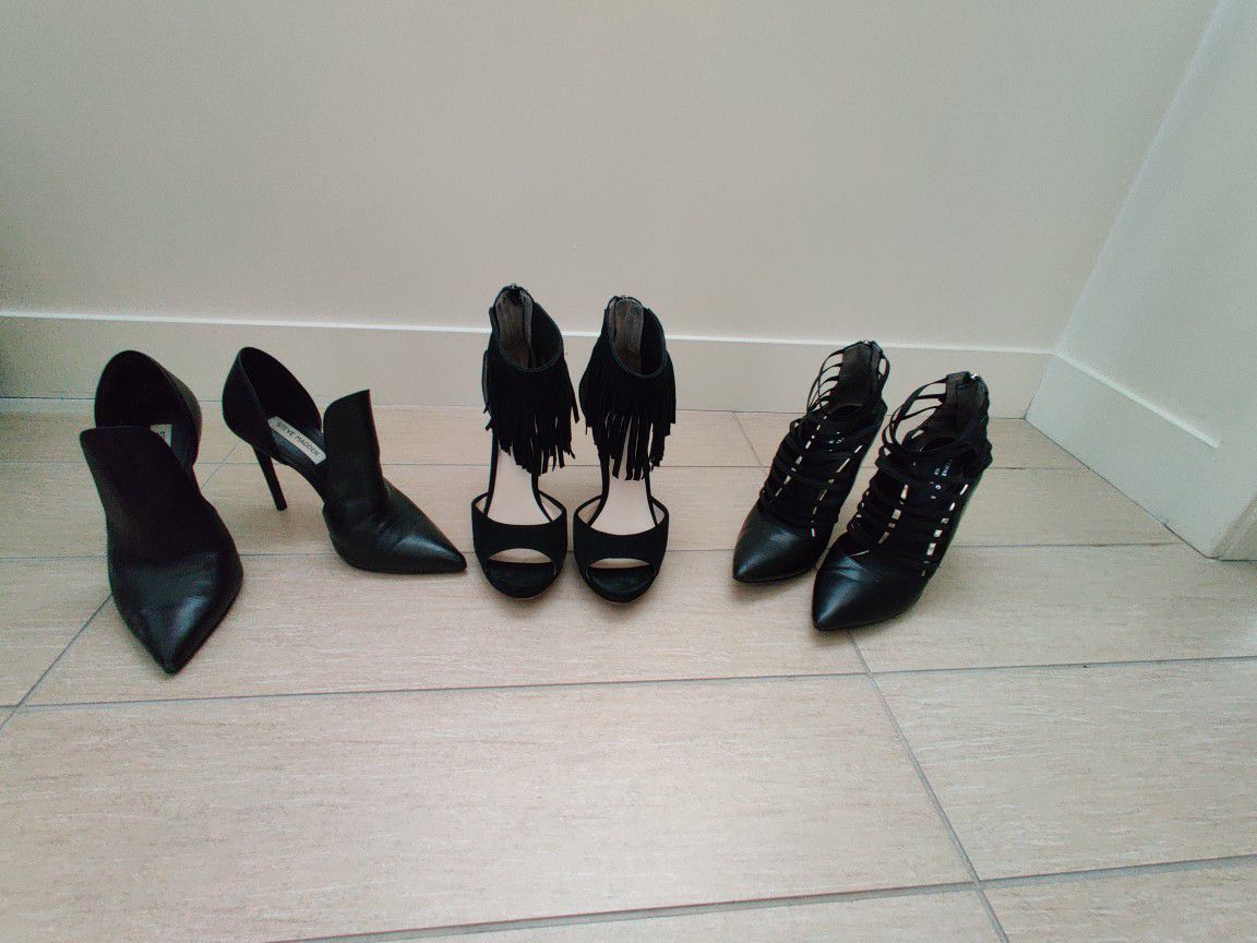 Women's high heels black (sold as set or individually)